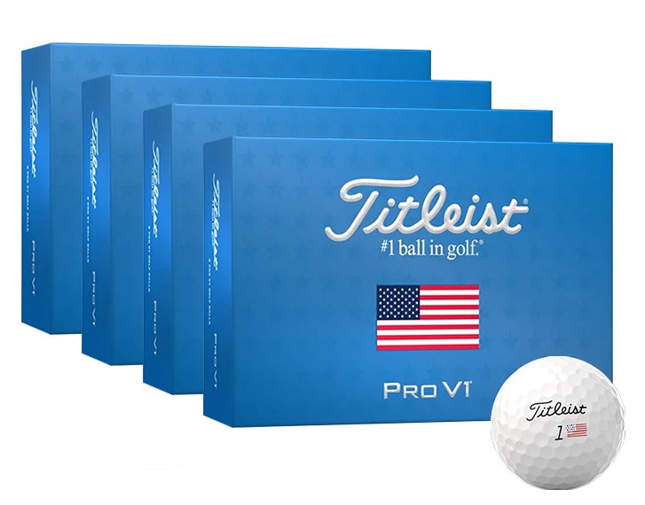 Pro V1 Limited Edition US Flag 2023 Golf Balls (4 Dozen Total 48)