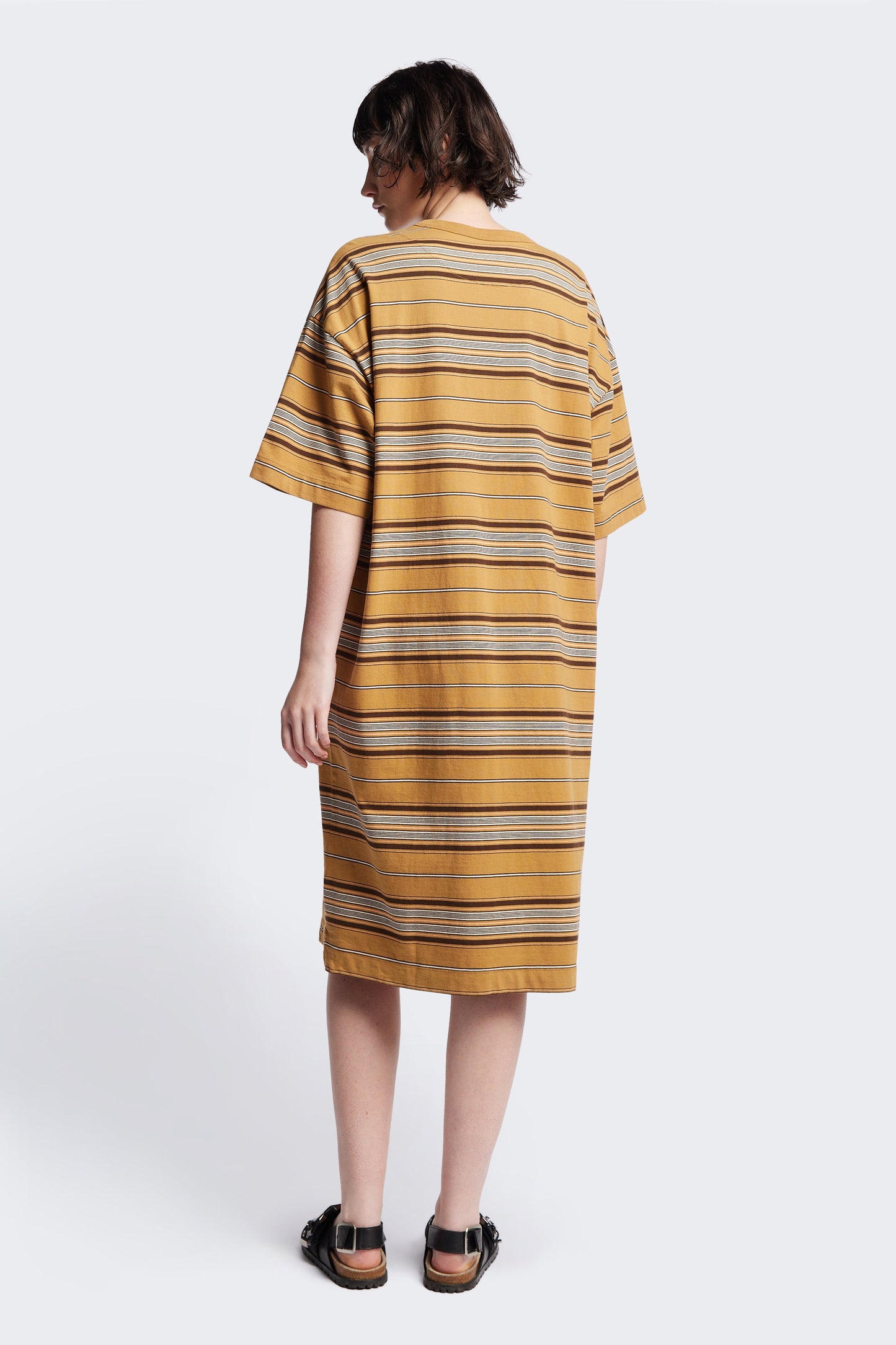 Nadir Dress Tan Stripe