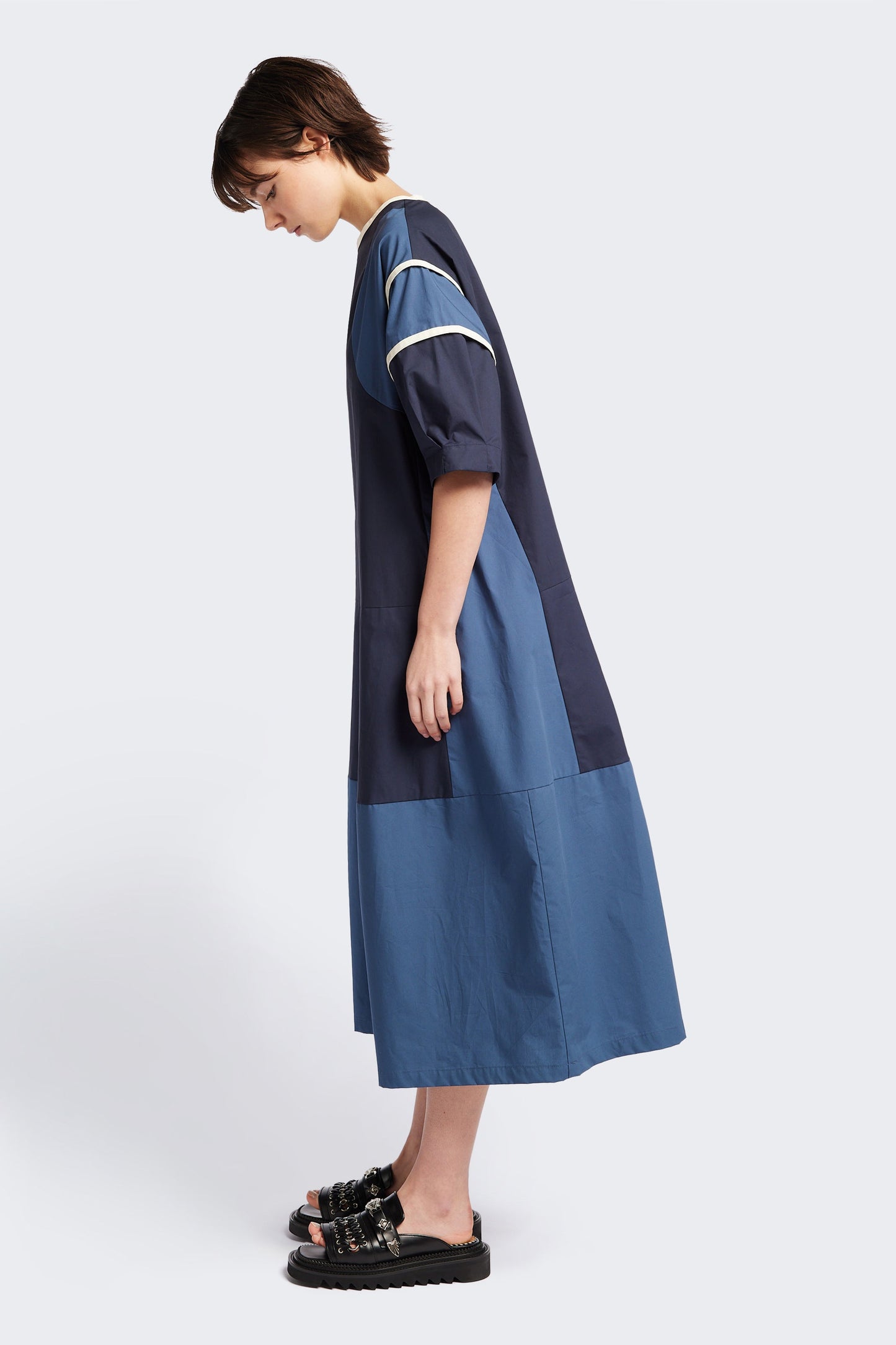 Patch Dress Blue
