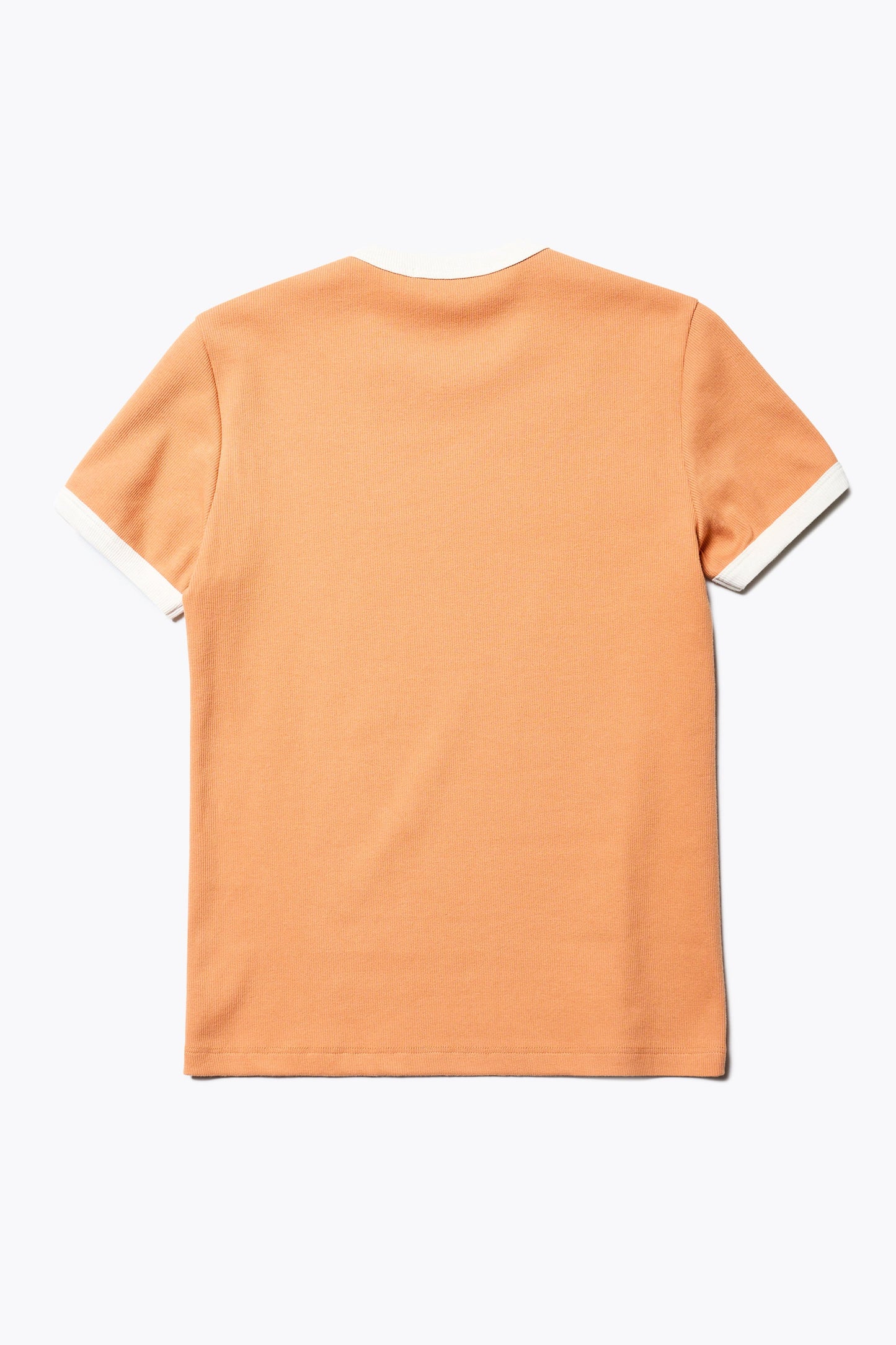 Veil Rib Tee Pastel Orange/Ecru Bind