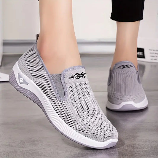 Knitted Fabric Is Breathable And Comfortable, Women'S Mesh Single Shoes Casual