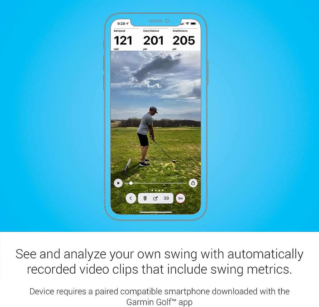 Garmin 010-02356-00 Approach R10, Portable Golf Launch Monitor, Take Your Game Home, Indoors or to the Driving Range, Up to 10 Hours Battery Life