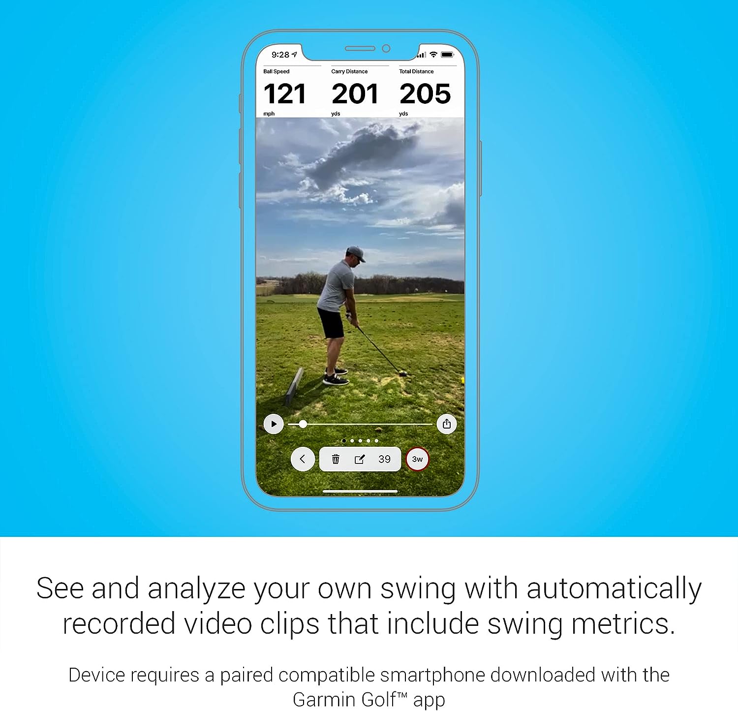 Garmin 010-02356-00 Approach R10, Portable Golf Launch Monitor, Take Your Game Home, Indoors or to the Driving Range, Up to 10 Hours Battery Life