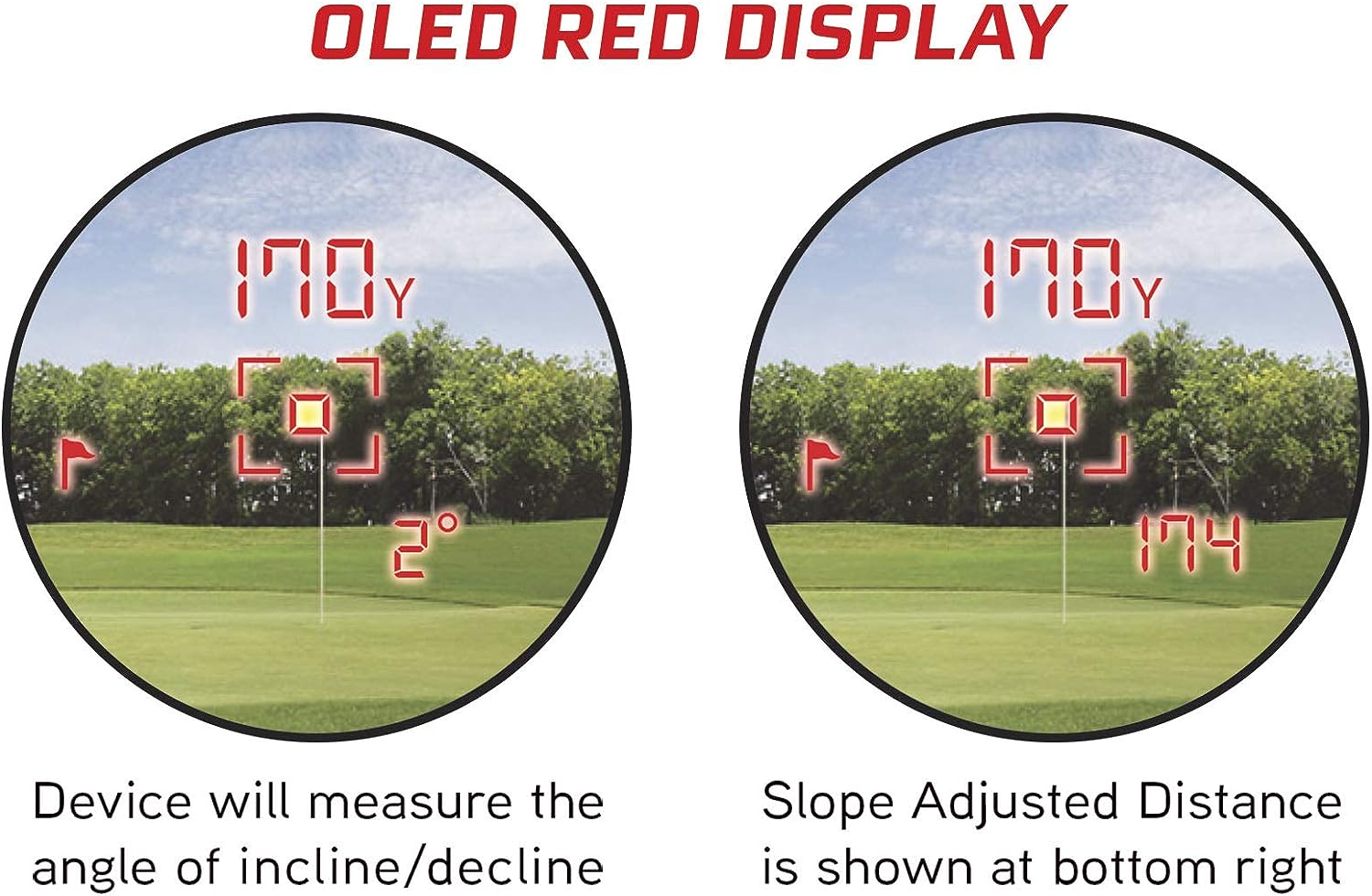 400s Laser Golf Rangefinder With Slope Mode, 7X Magnification, 1200 Yards Range