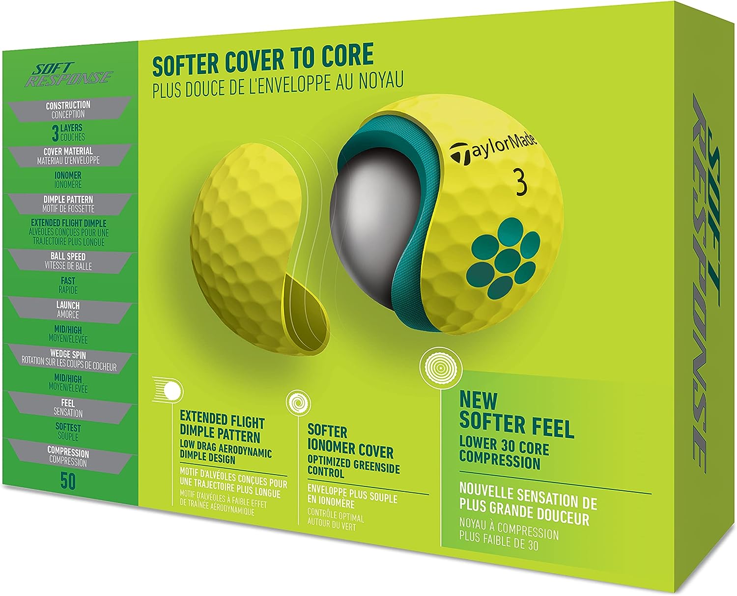Soft Response Golf Balls（8 Dozen Total 96）