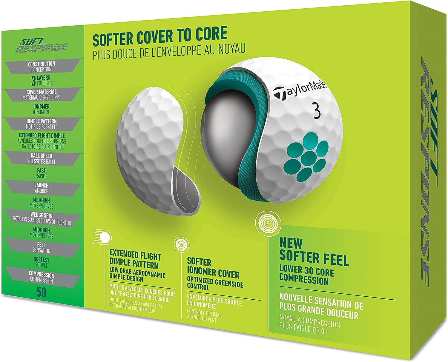 Soft Response Golf Balls（8 Dozen Total 96）