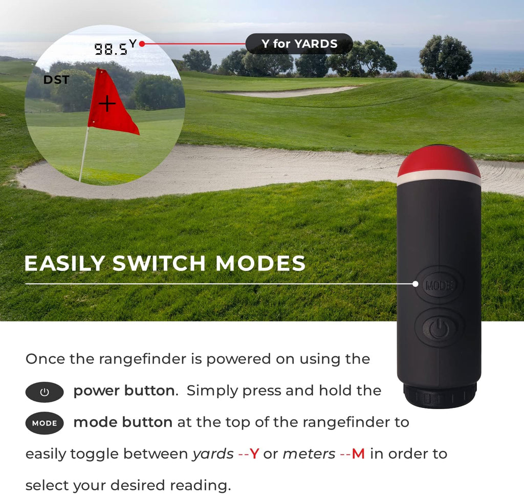 My Golfing Store Eagle Eye Elite Golf Rangefinder with Slope, Distance Measuring Device with Magnetic Strip,1000 Yard Range,6X Magnification, Golf Accessories for Golf