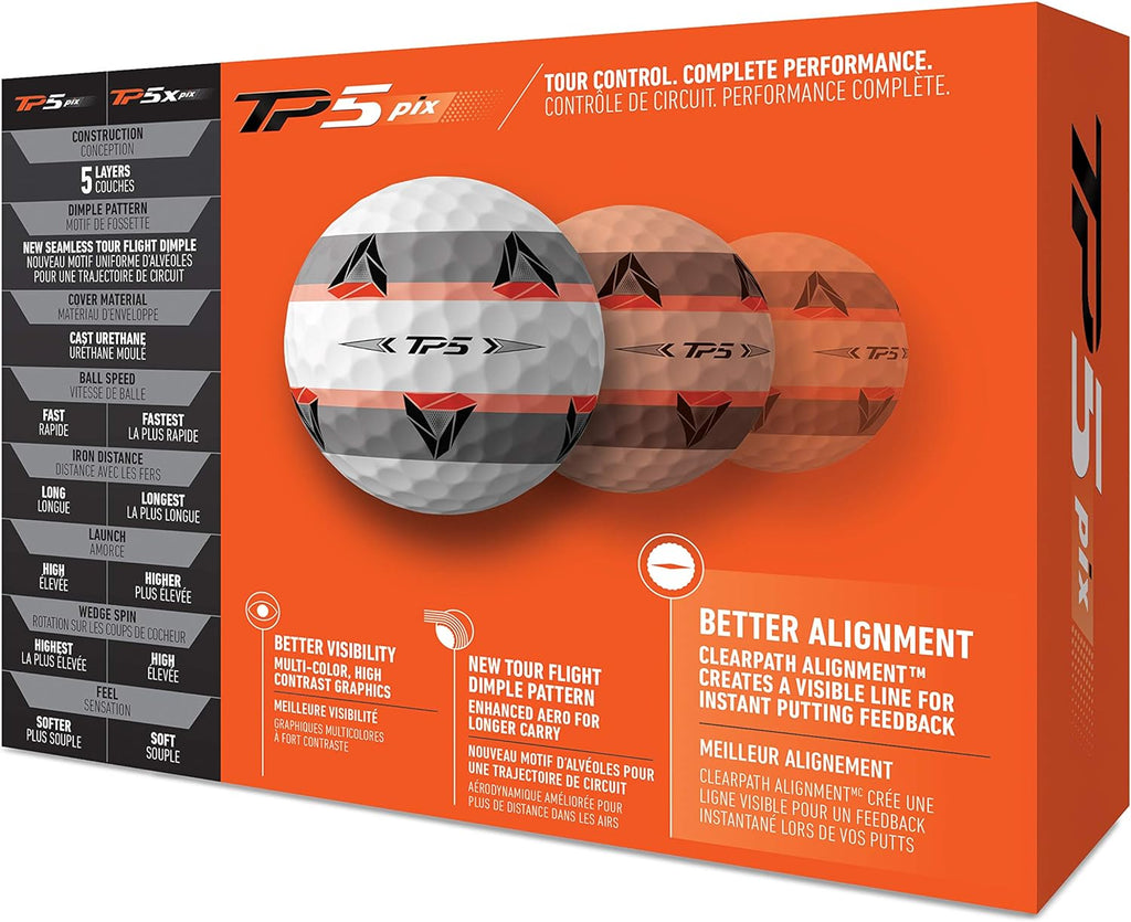 TP5 Pix 2.0 Golf Balls（8 Dozen Total 96）