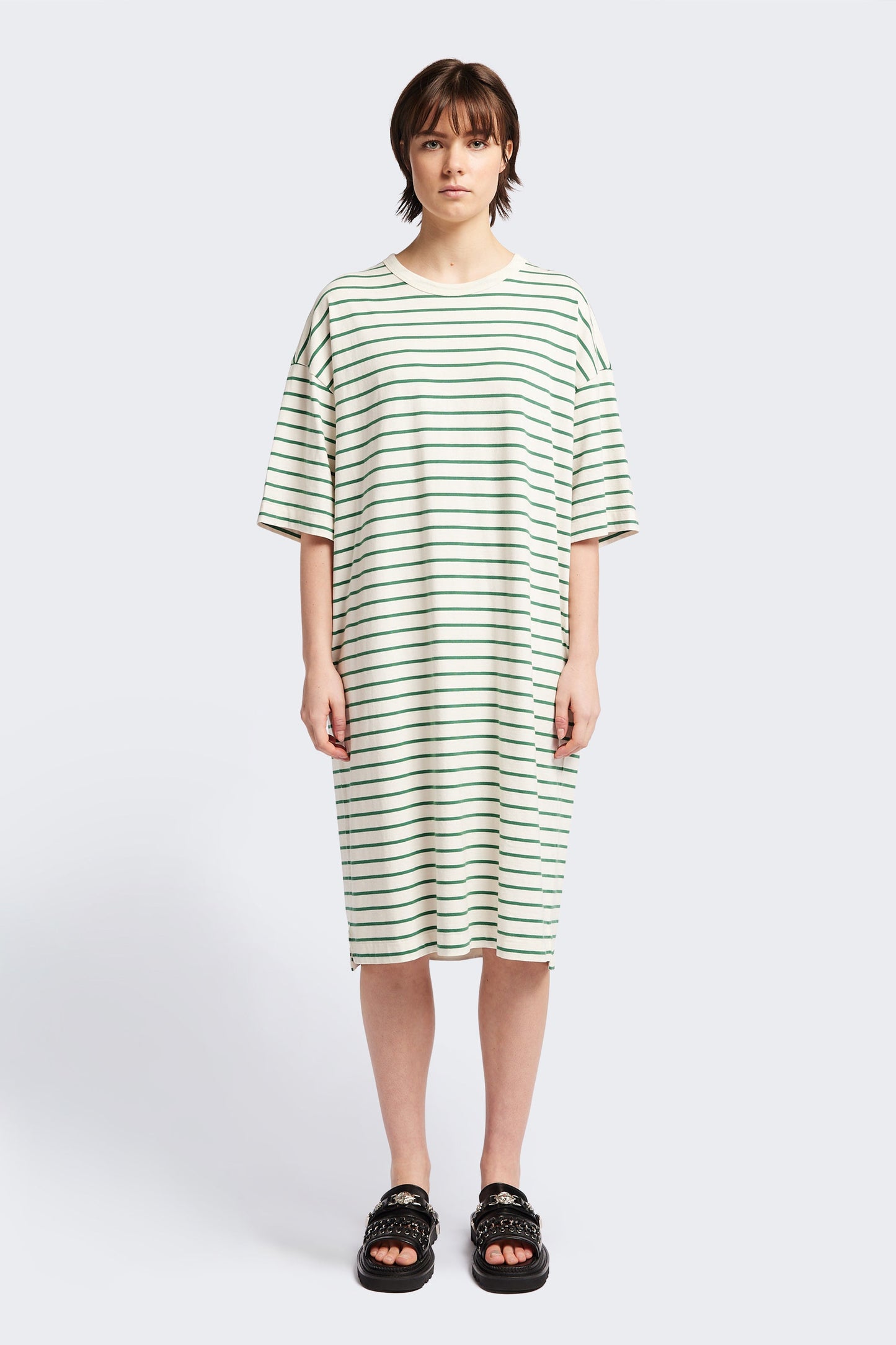 Nadir Dress Green Stripe