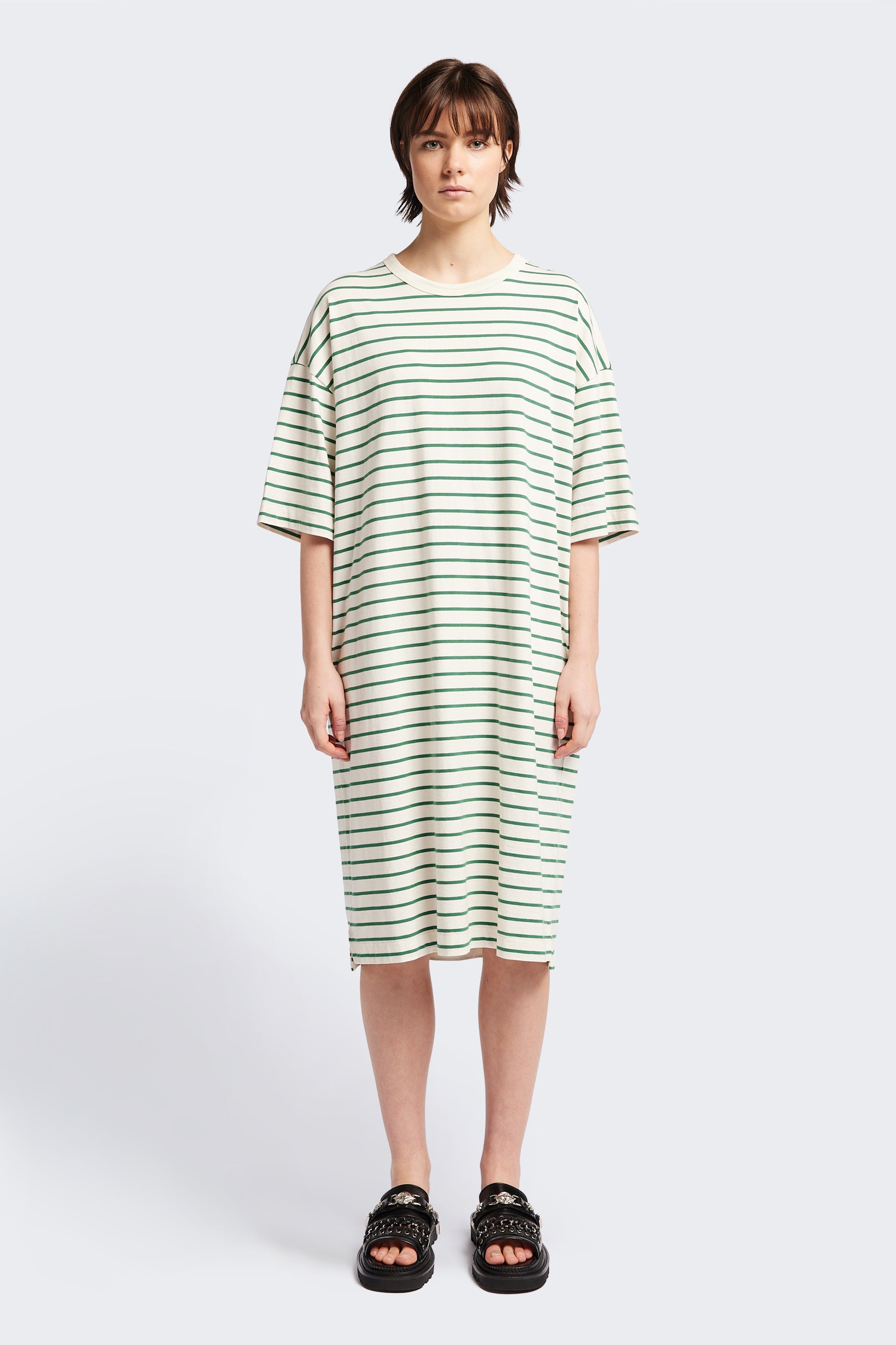 Nadir Dress Green Stripe