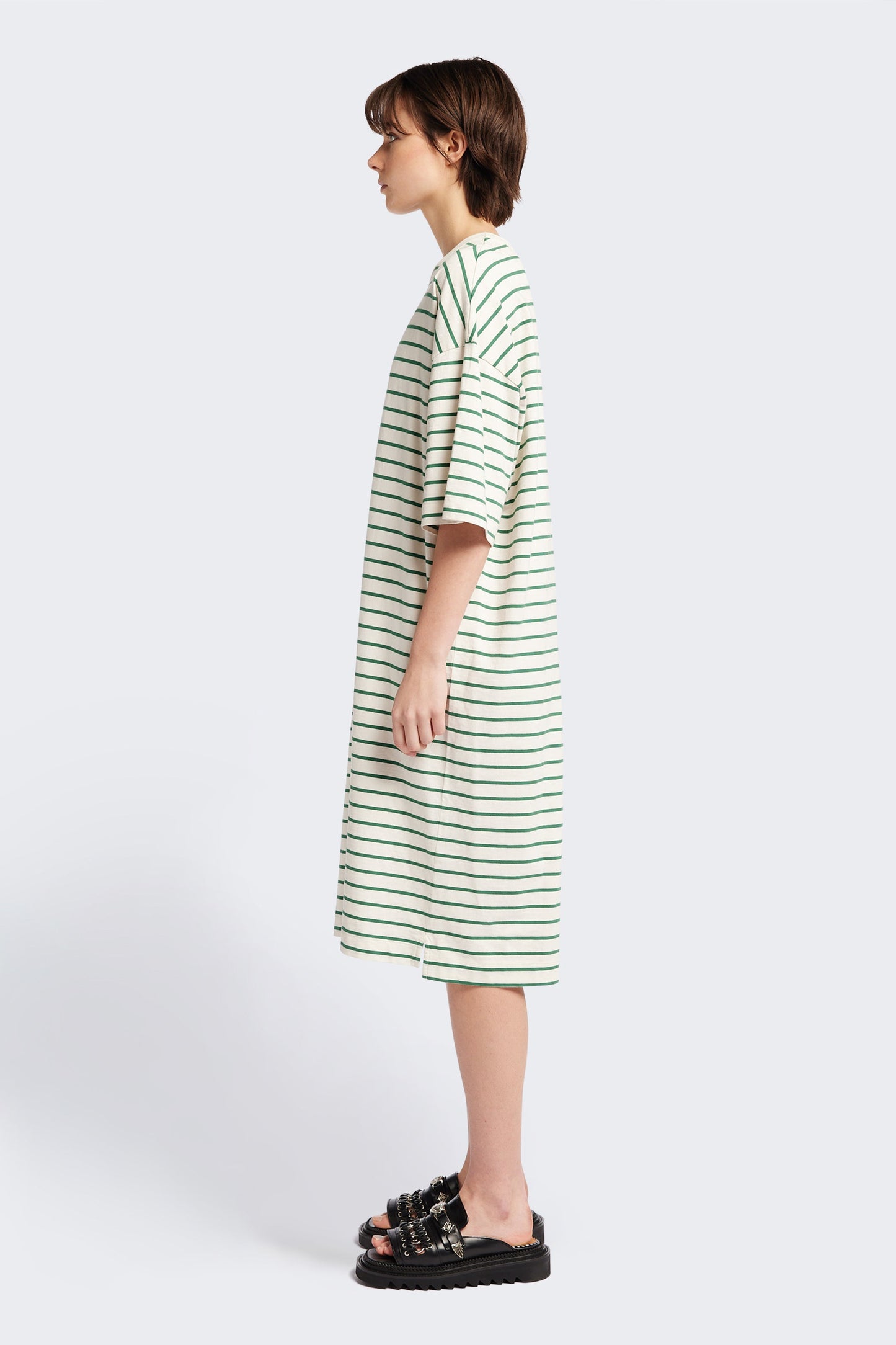 Nadir Dress Green Stripe