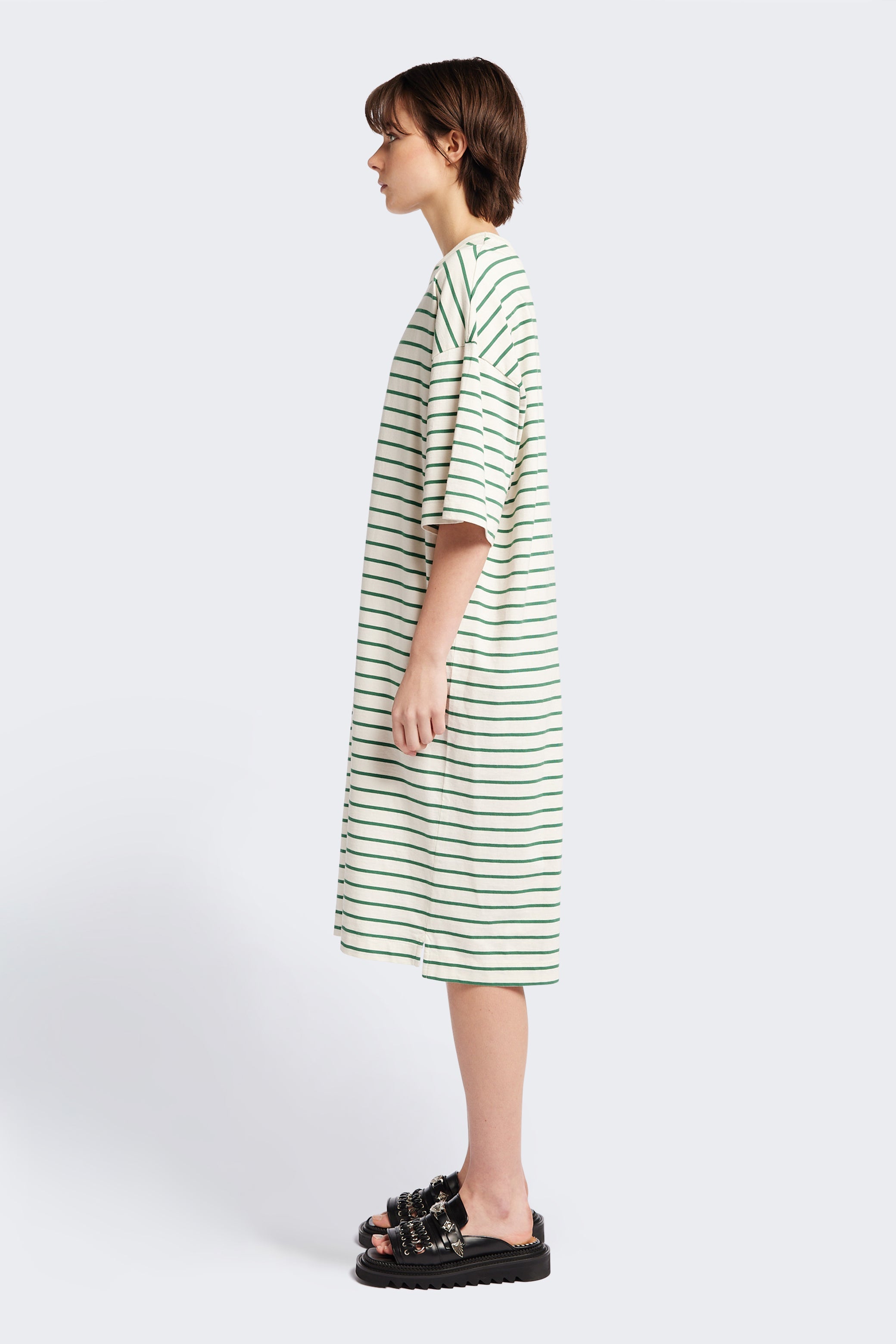 Nadir Dress Green Stripe
