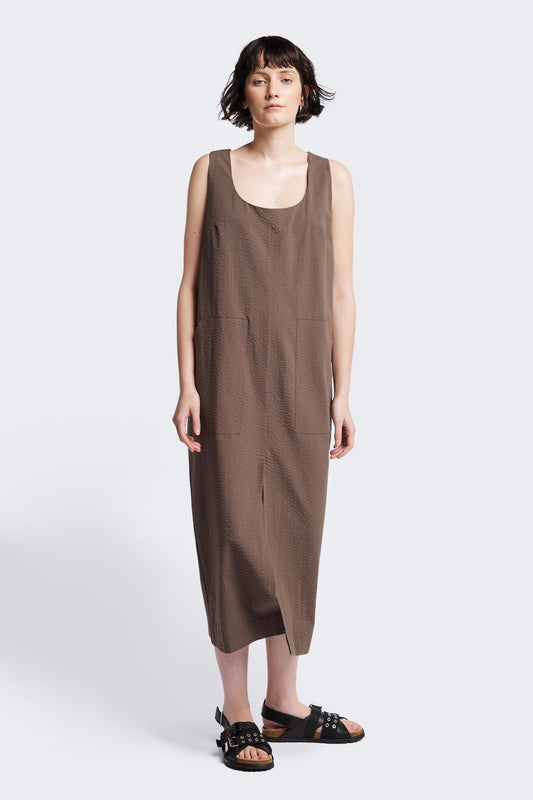 Forces Pinafore Dress Brown