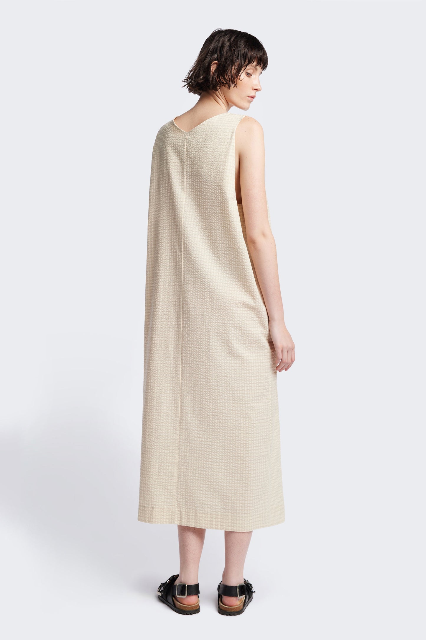 Forces Pinafore Dress Ecru