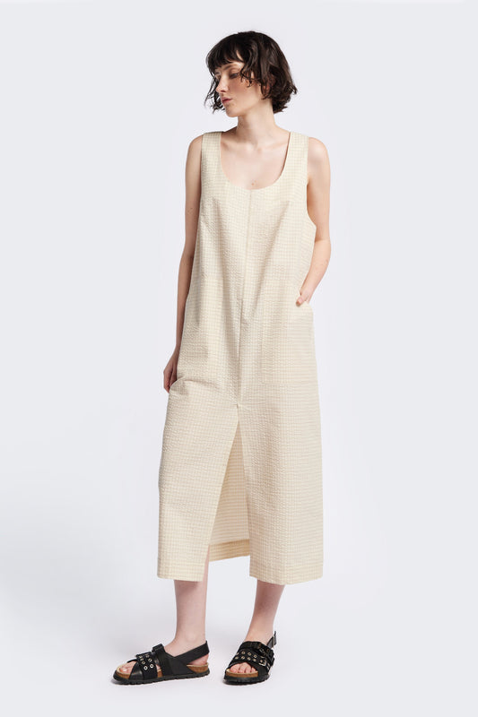 Forces Pinafore Dress Ecru