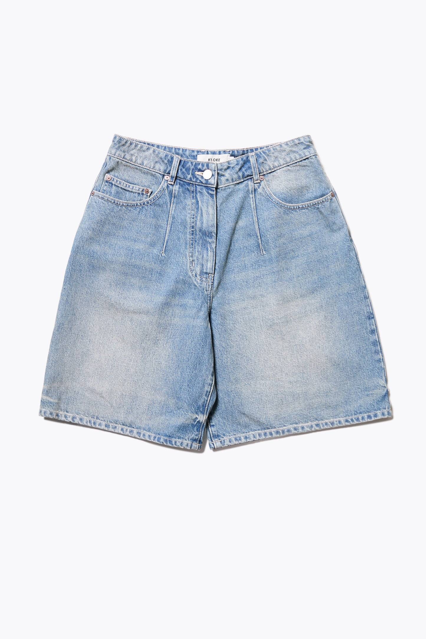 Fuego Denim Short Mid-Blue Fade