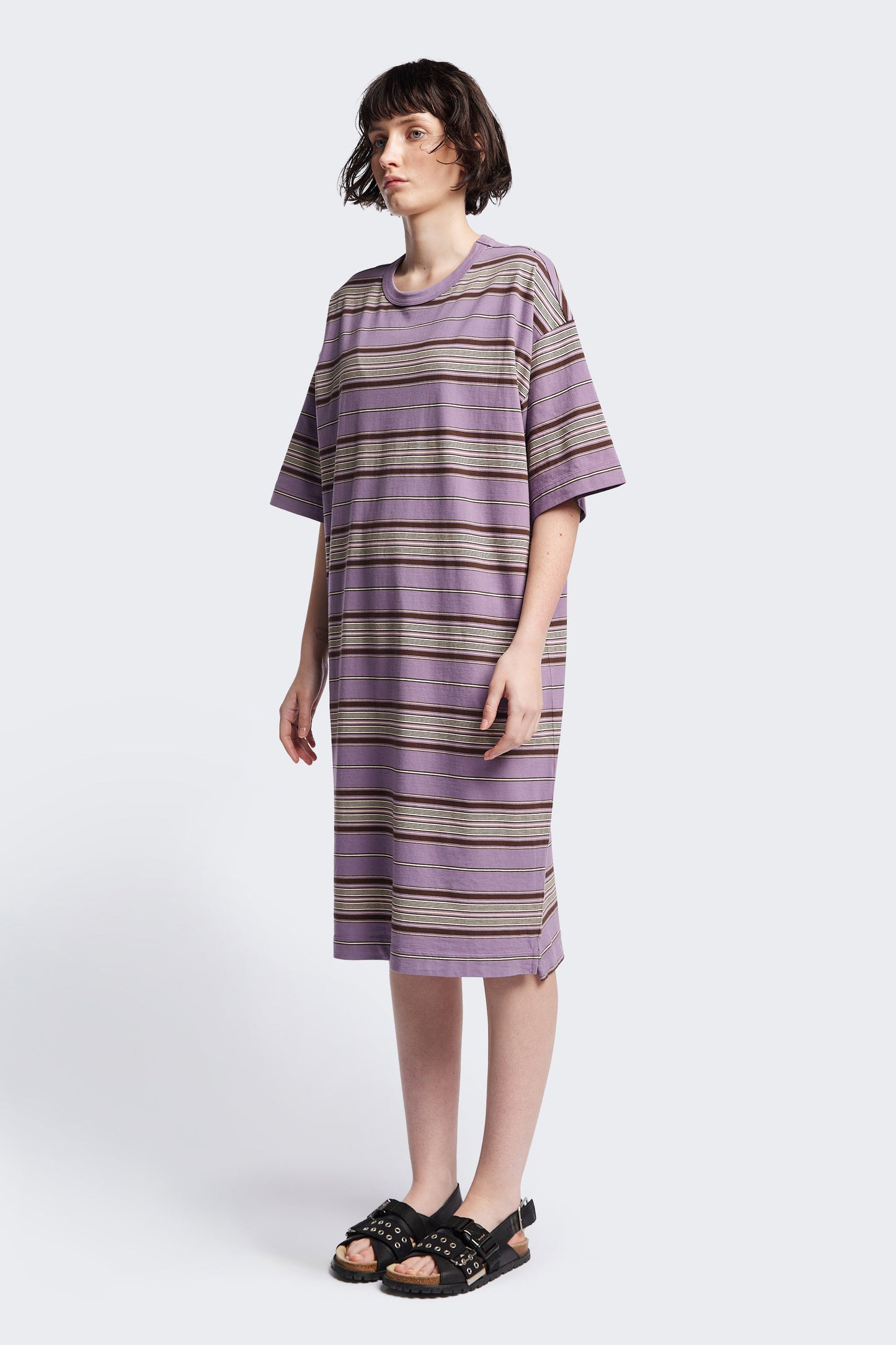 Nadir Dress Purple Stripe