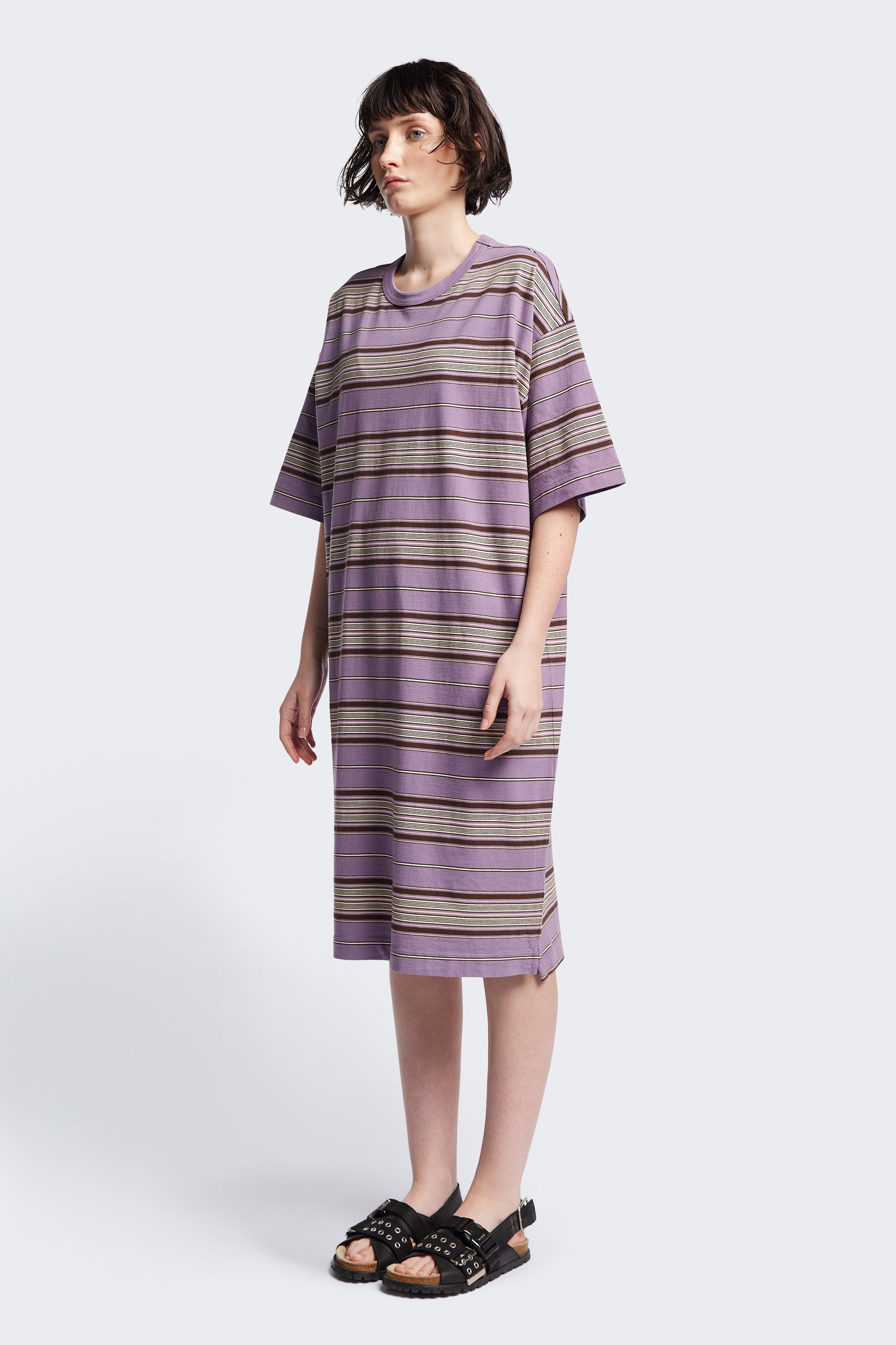 Nadir Dress Purple Stripe