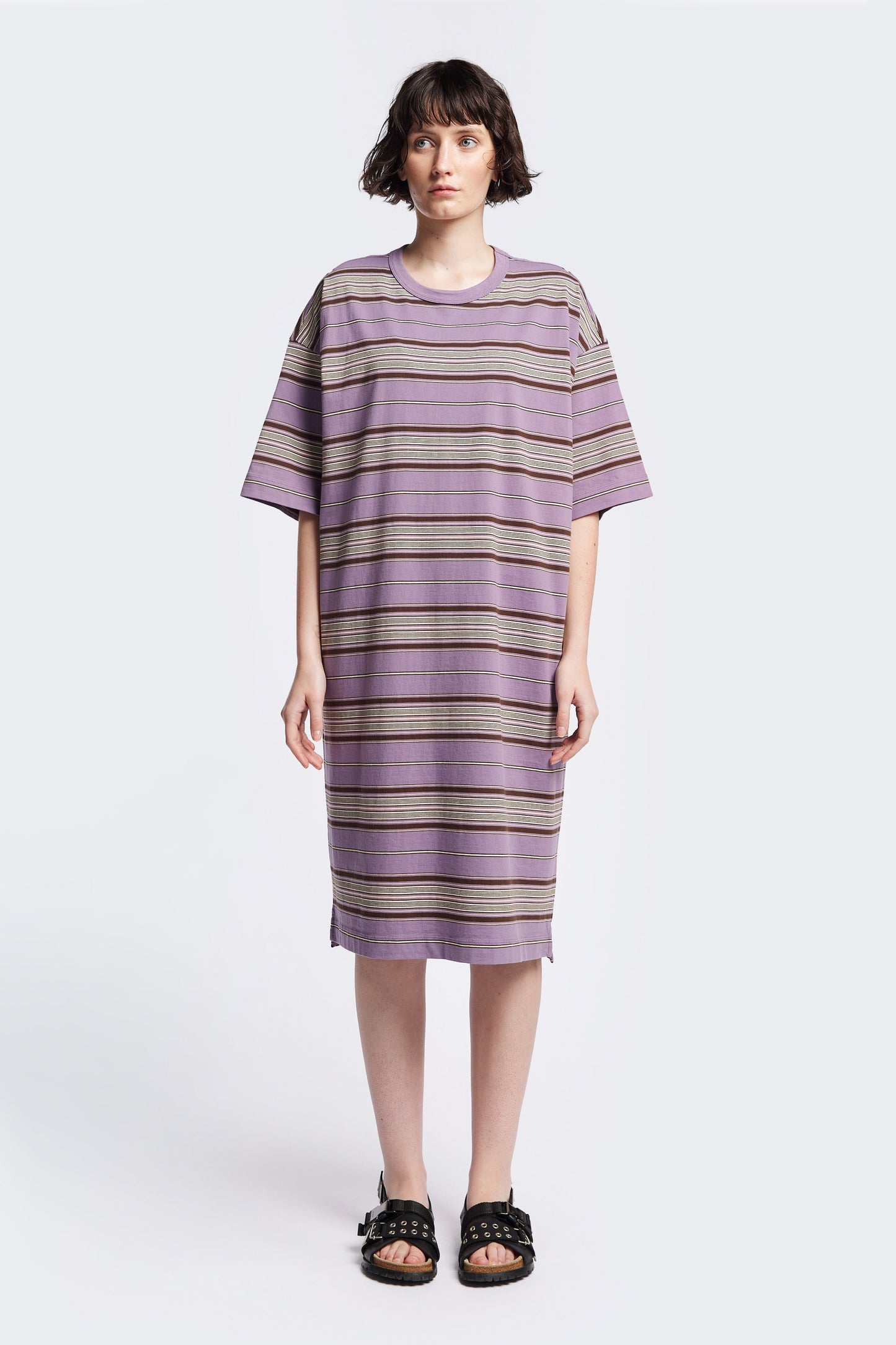 Nadir Dress Purple Stripe