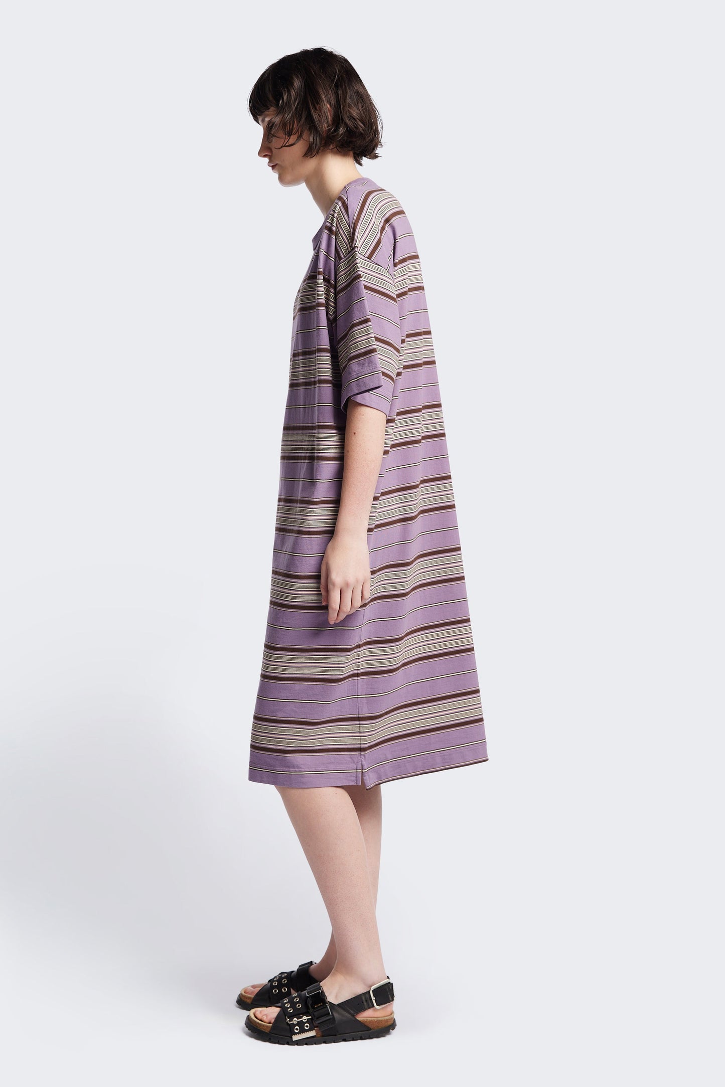 Nadir Dress Purple Stripe