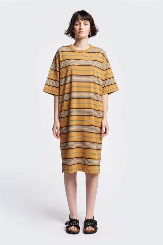Nadir Dress Tan Stripe