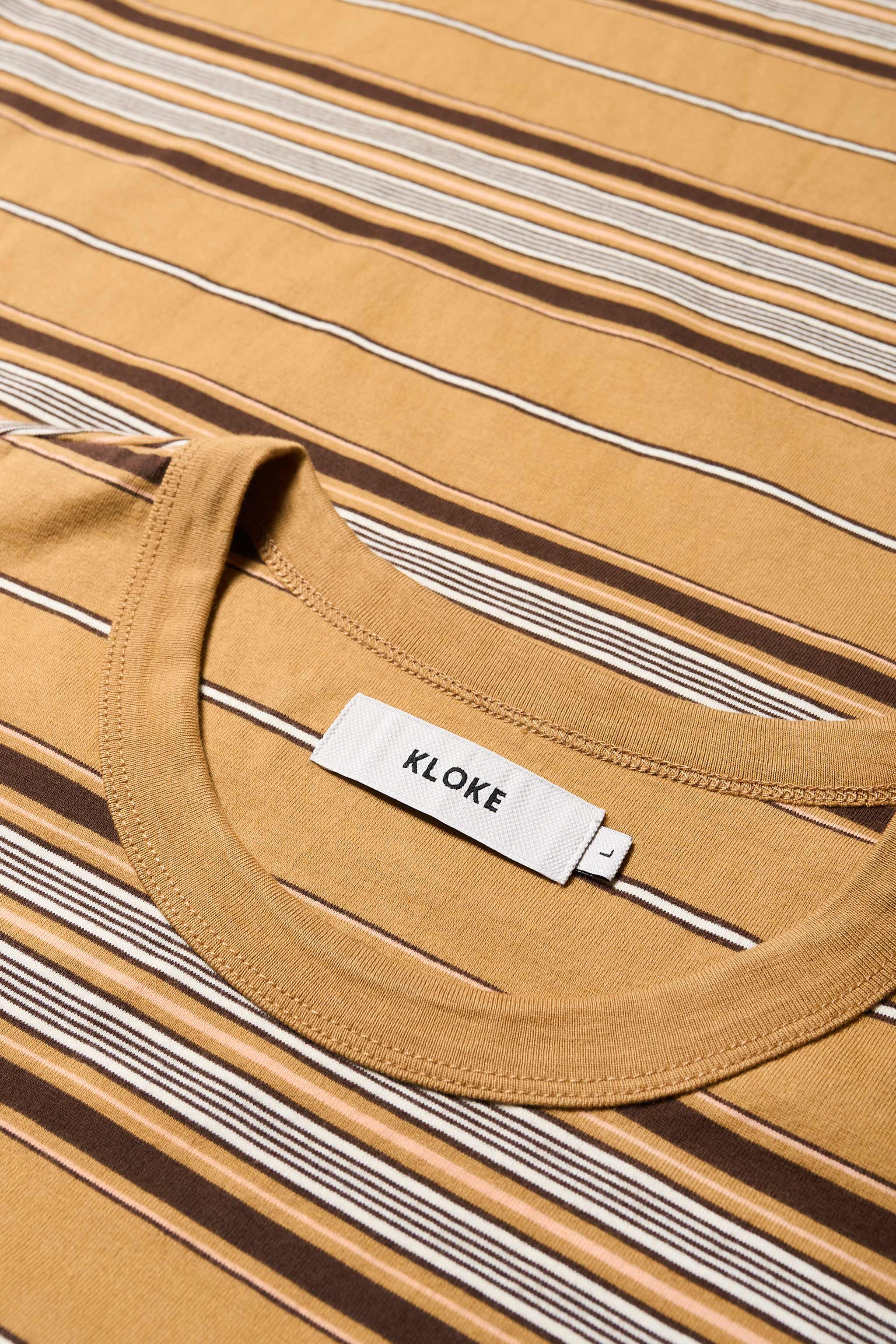 Nadir Dress Tan Stripe