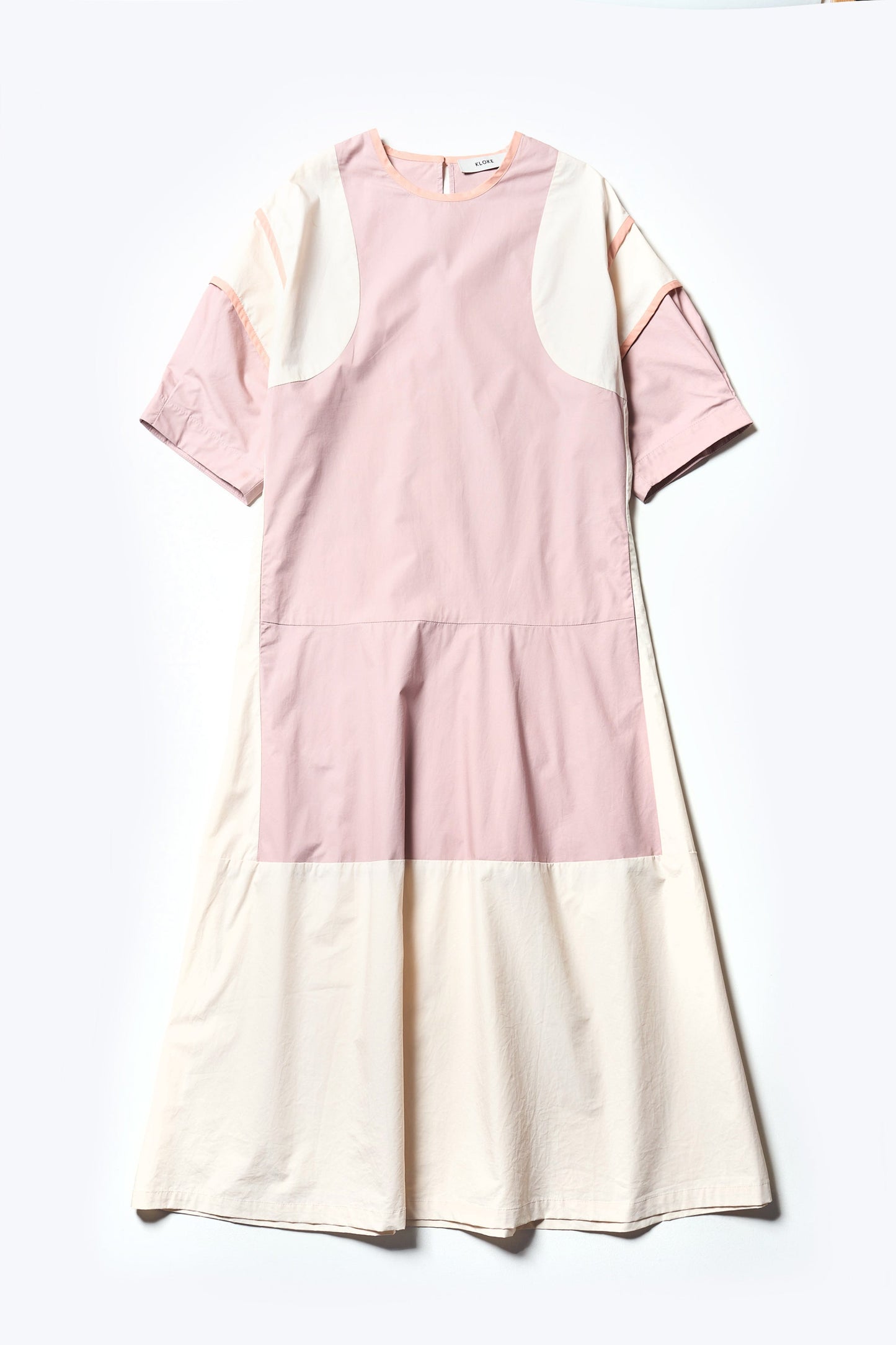 Patch Dress Pale Peach