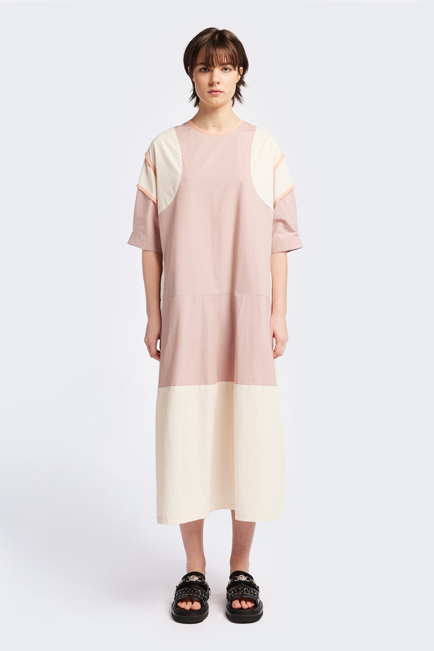 Patch Dress Pale Peach
