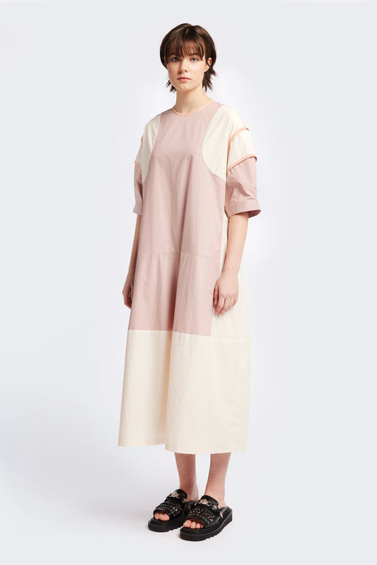 Patch Dress Pale Peach