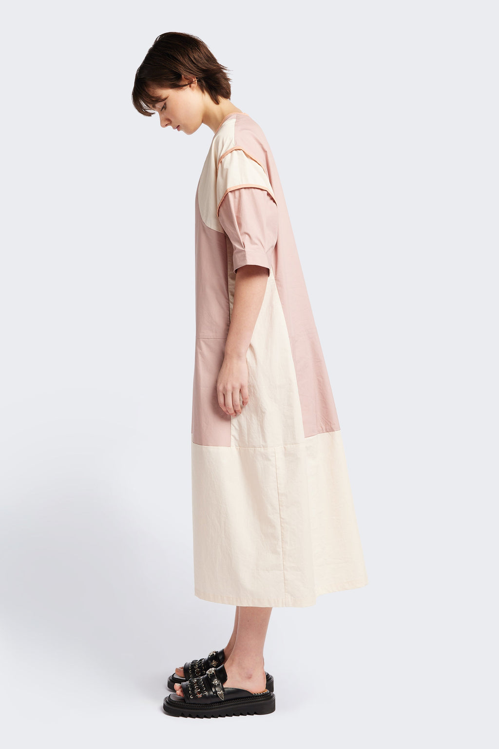 Patch Dress Pale Peach