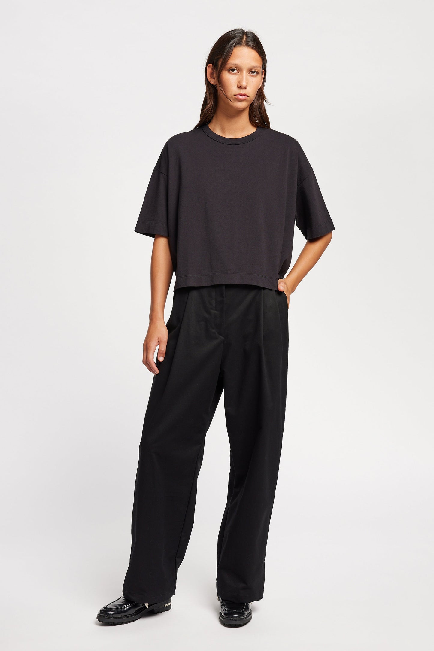 Seleno Pleat Pant Black