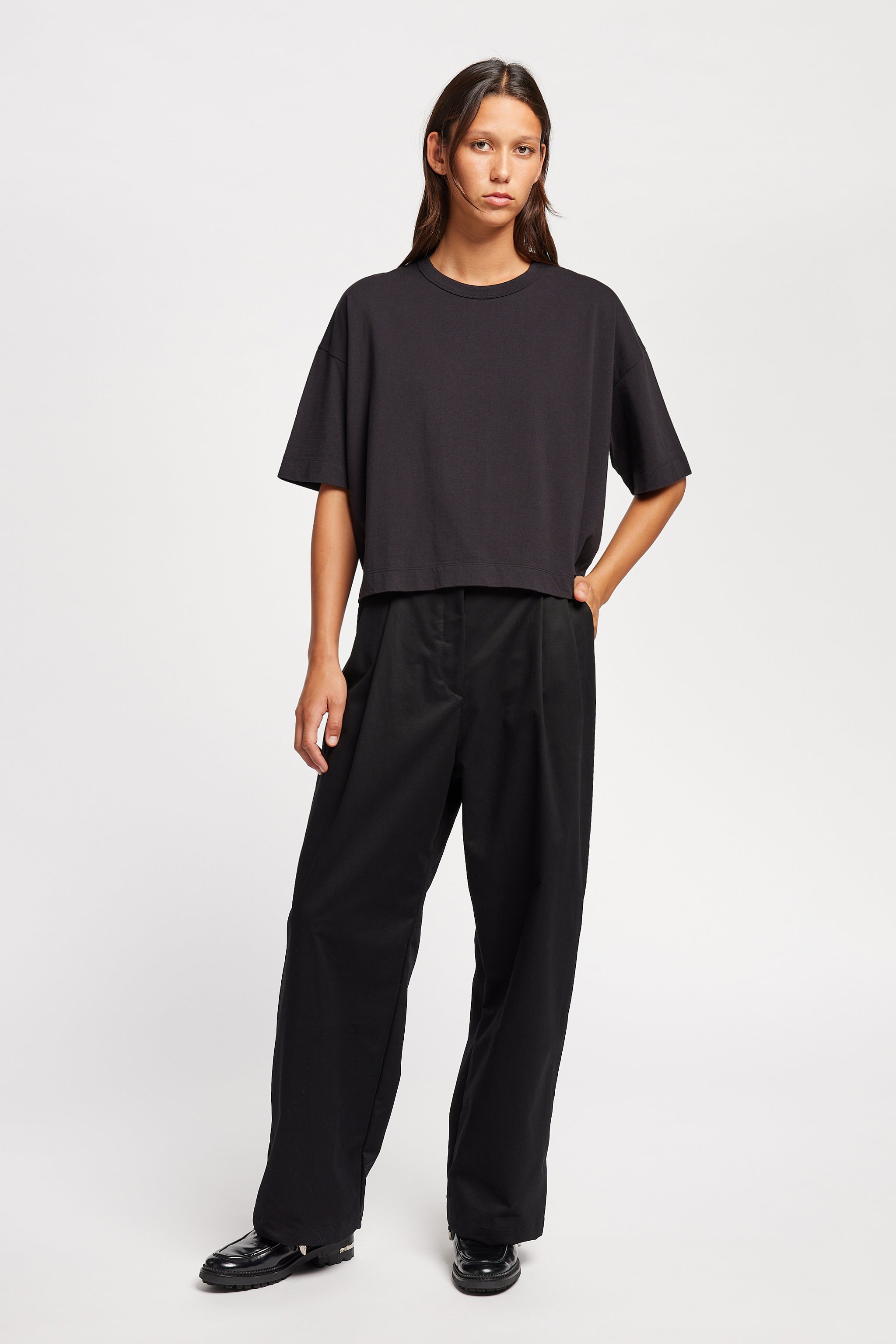 Seleno Pleat Pant Black