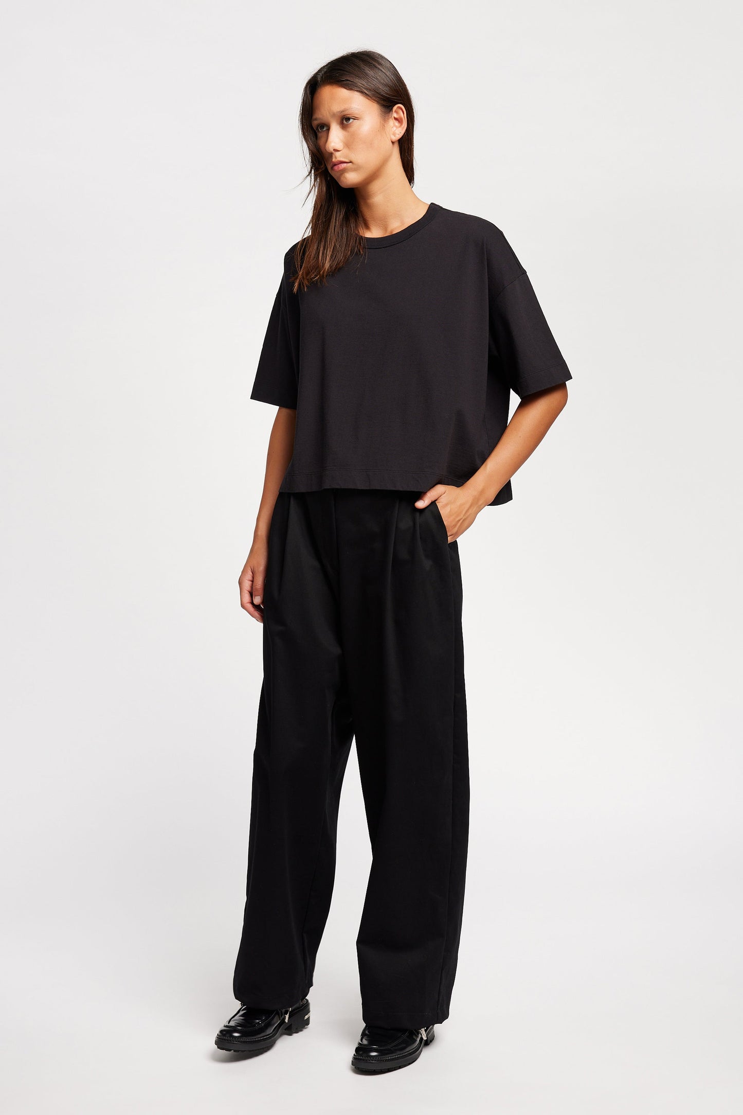 Seleno Pleat Pant Black