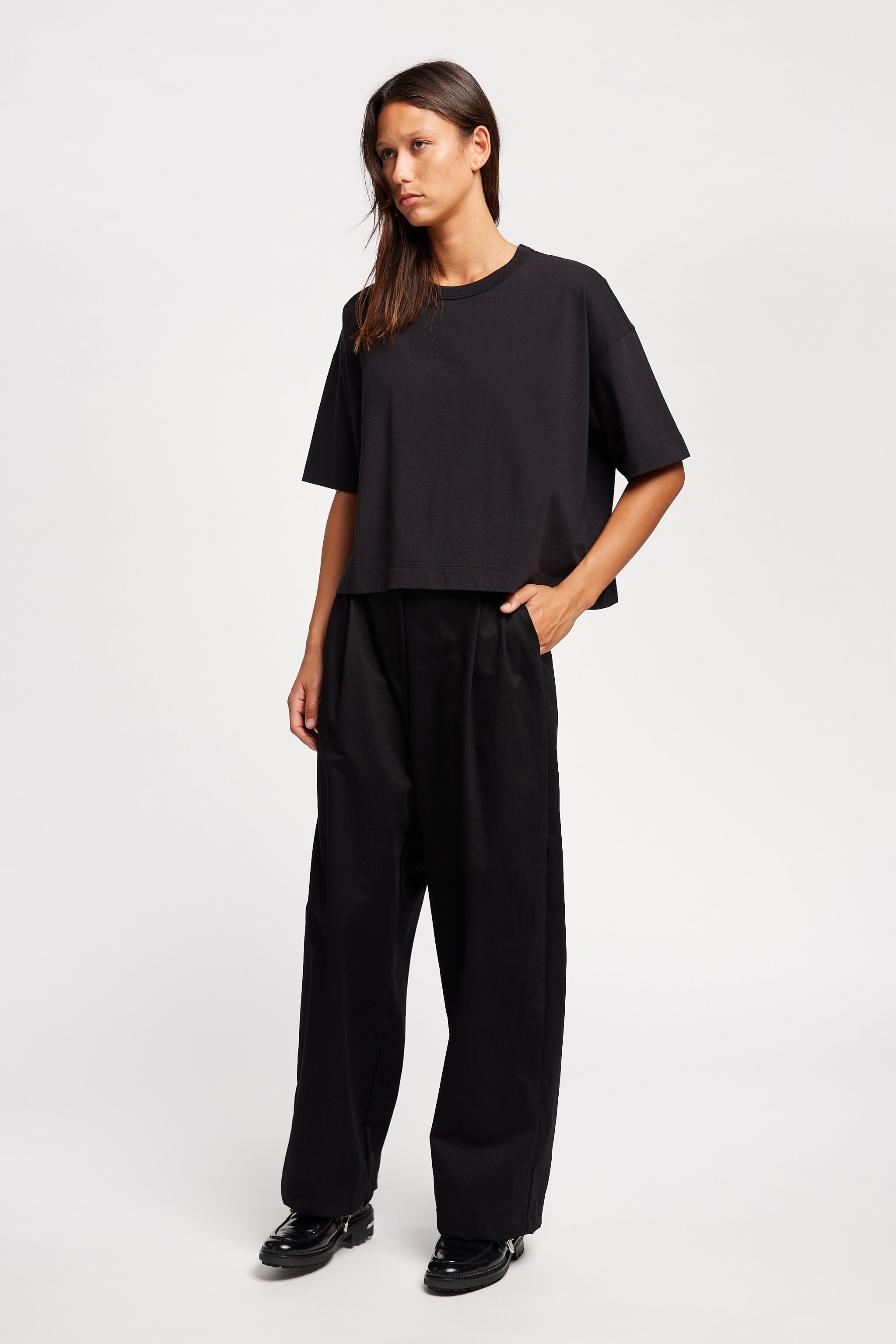 Seleno Pleat Pant Black