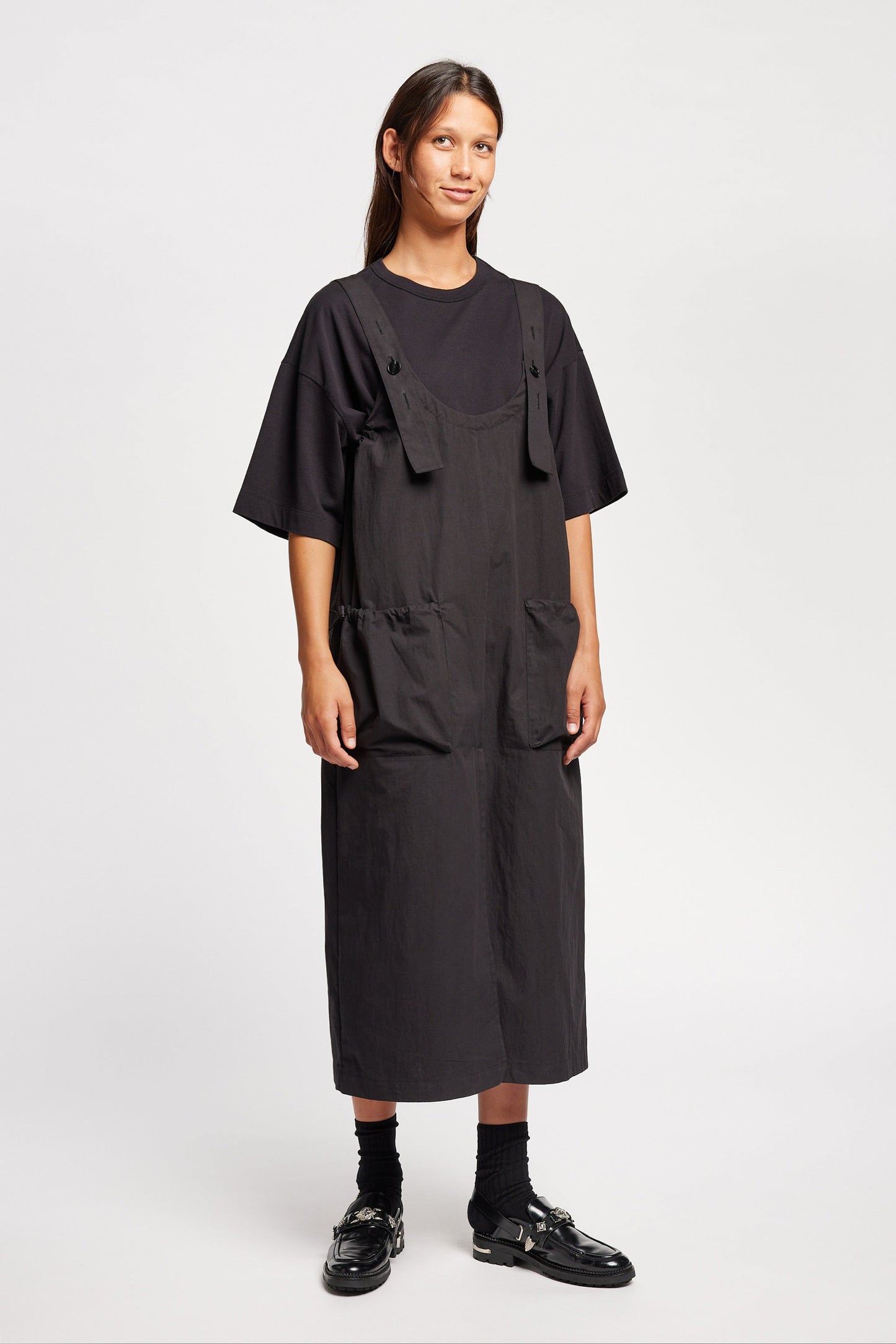 Shoreline Pinafore Jet Black