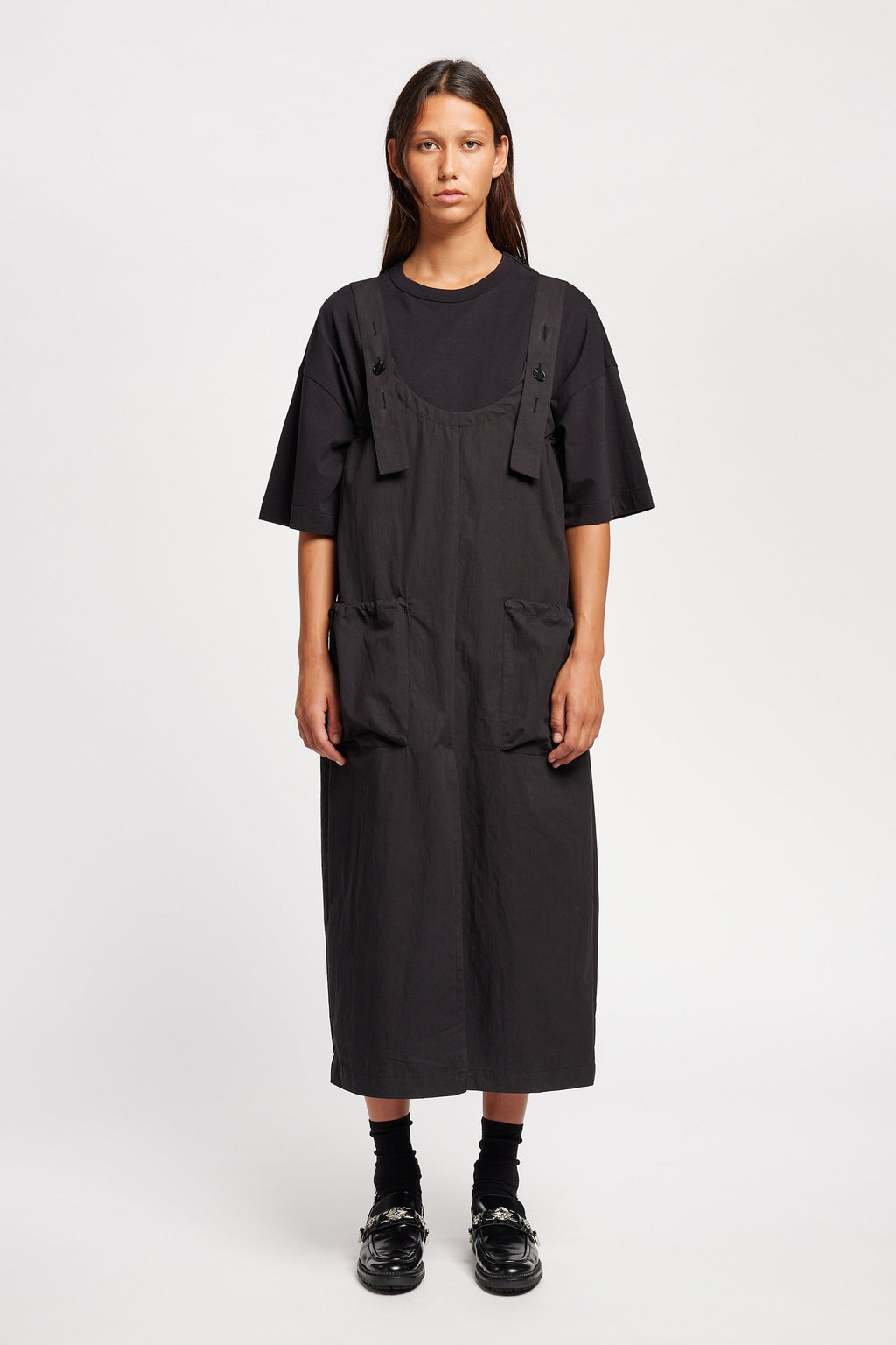 Shoreline Pinafore Jet Black