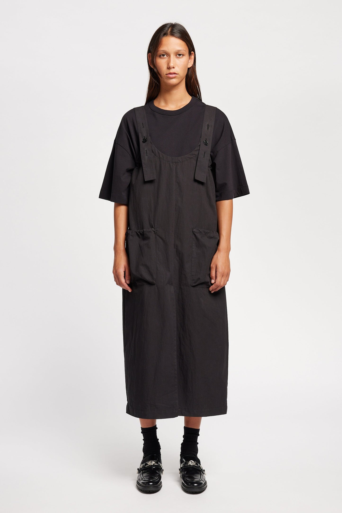 Shoreline Pinafore Jet Black