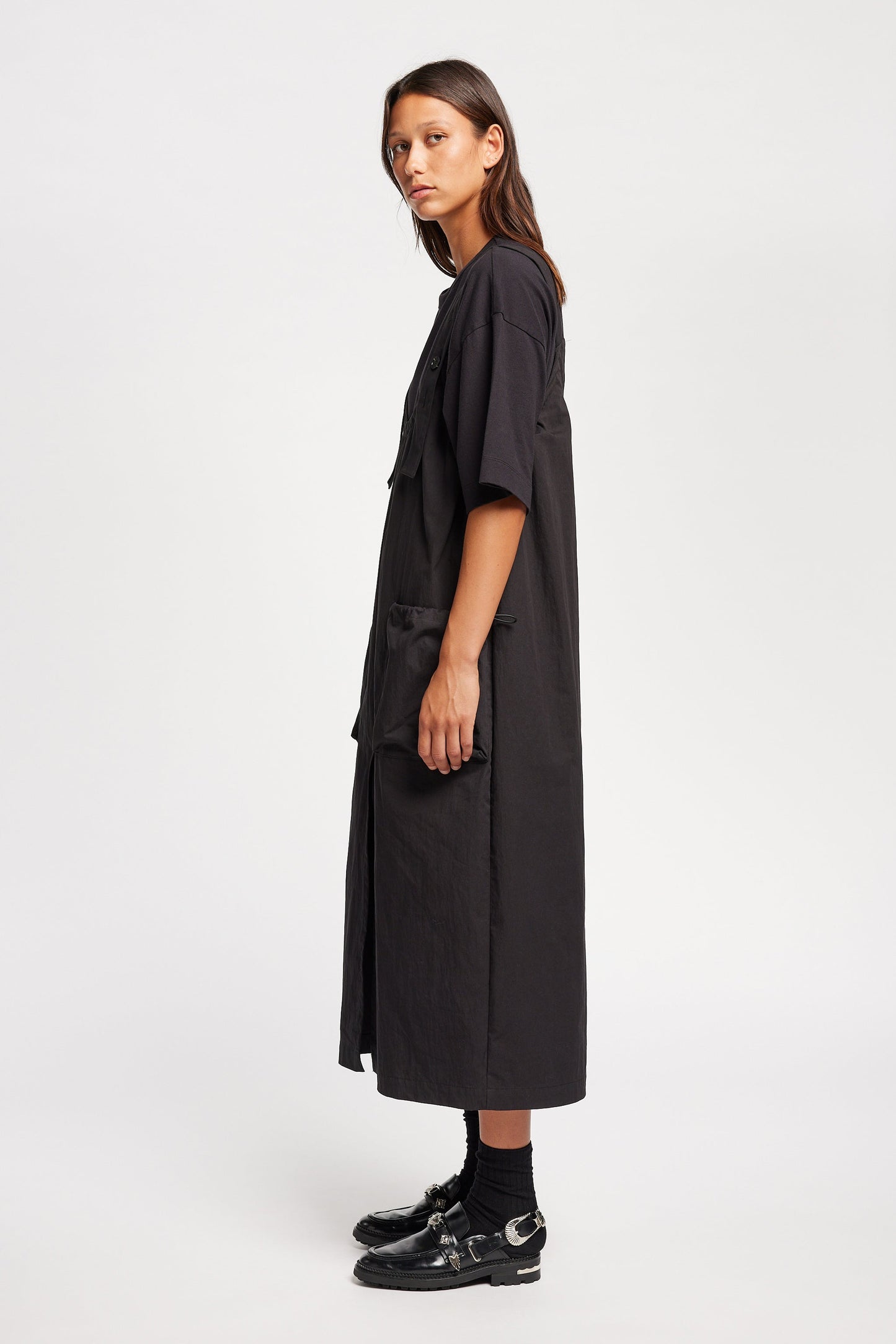 Shoreline Pinafore Jet Black