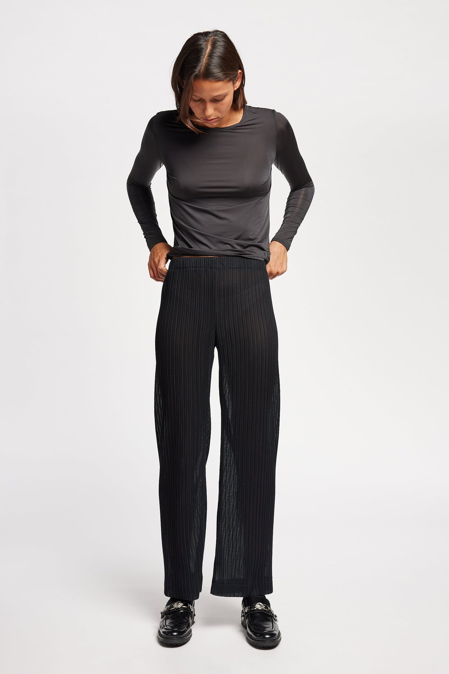 Trace Crinkle Pant Black