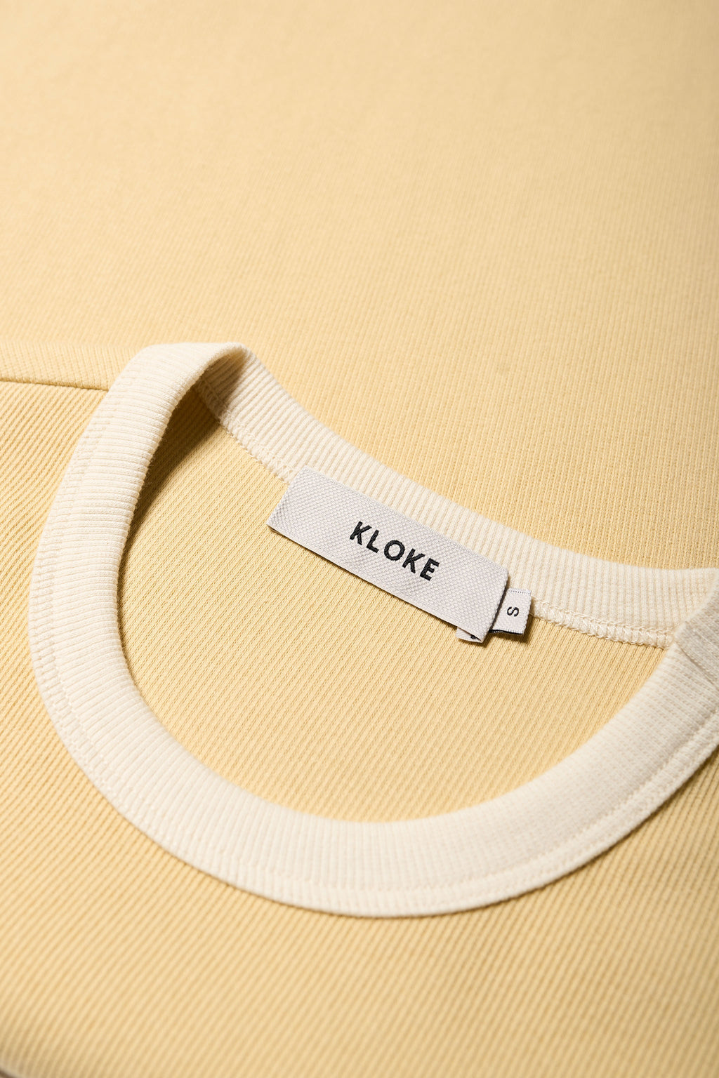 Veil Rib Tee Butter/Ecru Bind