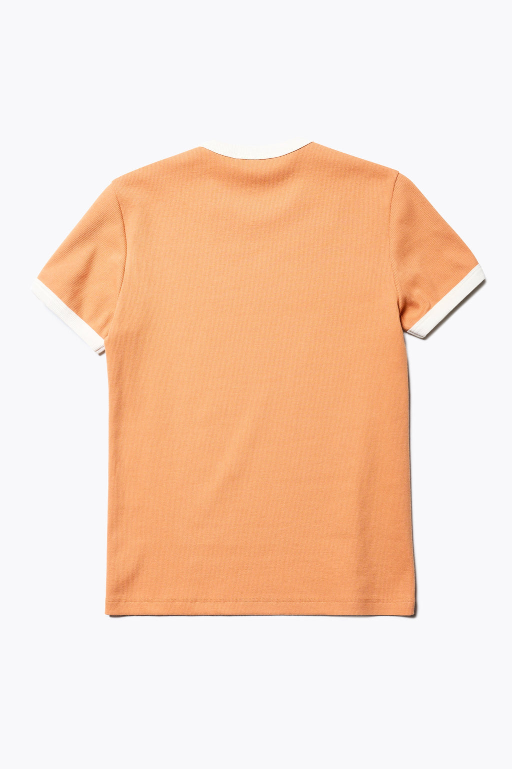 Veil Rib Tee Pastel Orange/Ecru Bind